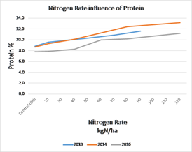 N rate influence of Protein